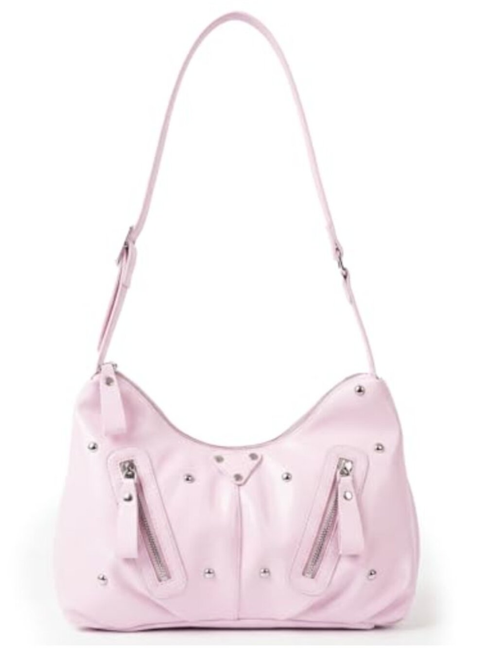 Retro Rivet Studded Vegan Leather Hobo Shoulder Bag Gothic Punk